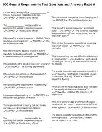 ICC General Requirements Test: Questions and Answers