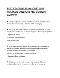 PSYC 1020 TRENT EXAM SCRIPT 2026 COMPLETE QUESTIONS AND CORRECT ANSWERS