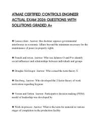 ATMAE CERTIFIED CONTROLS ENGINEER ACTUAL EXAM 2026 QUESTIONS WITH SOLUTIONS GRADED A+