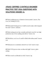 ATMAE CERTIFIED CONTROLS ENGINEER PRACTICE TEST 2026 QUESTIONS WITH SOLUTIONS GRADED A+