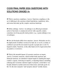 CGSS FINAL PAPER 2026 QUESTIONS WITH SOLUTIONS GRADED A+