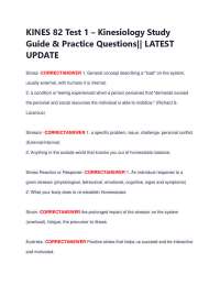 Kinesiology Study Guide: Stress and Adaptation