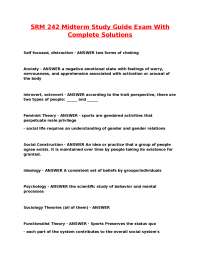 SRM 242 Midterm Exam Study Guide with Complete Solutions