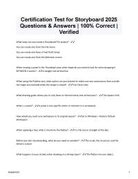 Storyboard Pro 2025 Certification Test: Questions and Answers