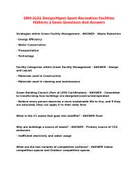 Sport-Recreation Facilities Management: Midterm Exam Q&A