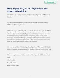 Delta Sigma Pi Quiz 2025: Questions and Answers