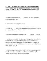 CGSS CERTIFICATION EVALUATION EXAMS 2026 SOLVED QUESTIONS 100% CORRECT