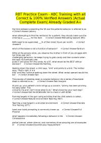 RBT Practice Exam with Verified Answers