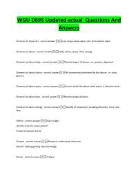 WGU D695 Updated actual Questions And Answers