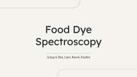 Food Spectroscopy Presentation
