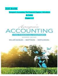 Accounting Test Bank: Financial Chapters, 14th Edition