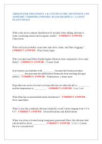 Water Treatment Exam Q&A: Study Guide for Certification