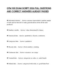 QTM 100 ACTUAL EXAM PAPER 2026 QUESTIONS WITH SOLUTIONS GRADED A+
