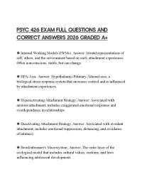 PSYC 426 ACTUAL EXAMINATION TEST 2026 QUESTIONS WITH SOLUTIONS 100% CORRECT