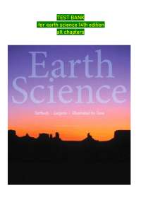 Earth Science Test Bank: Comprehensive Chapter Questions