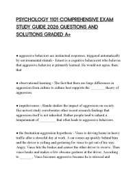 PSYCHOLOGY 1101 COMPREHENSIVE EXAM STUDY GUIDE 2026 QUESTIONS AND SOLUTIONS GRADED A+