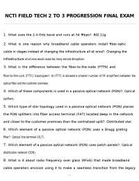 NCTI Field Tech 2-3 Progression Final Exam: Questions and Answers
