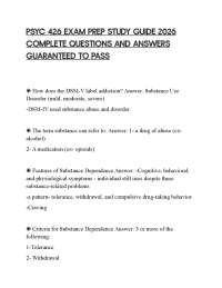 PSYC 426 EXAM FULL QUESTIONS AND CORRECT ANSWERS 2026 GRADED A+