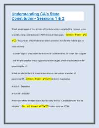 US and California State Constitutions: Key Concepts and Differences