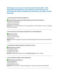 REHS Exam Prep: 150 Questions and Answers for Environmental Health Specialists
