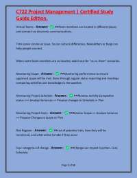 Project Management Study Guide: Key Concepts and Definitions