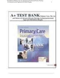 Test Bank for Primary Care Art & Science of Advanced Practice Nursing 6th Edition Dunphy