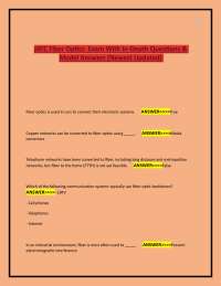 Fiber Optics Exam: In-Depth Questions and Model Answers
