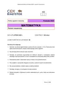 Matura próbna CEN Białystok