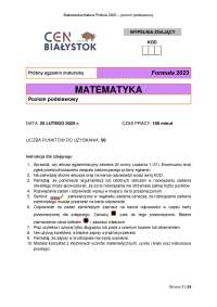 Matura próbna CEN Białystok
