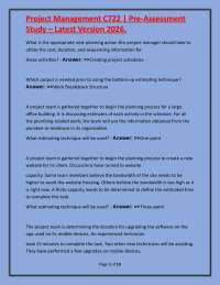 Project Management Pre-Assessment Study Guide