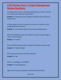 Project Management Practice Test 2: Review Questions