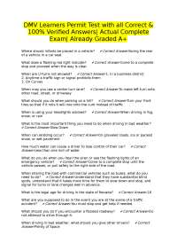 DMV Learners Permit Test: 100% Verified Answers & Complete Exam