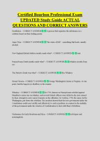 Bourbon Professional Exam Study Guide: Questions and Answers