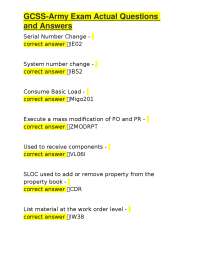 GCSS-Army Exam Questions and Answers: Comprehensive Study Guide