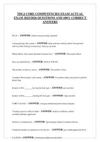 TDCJ CORE COMPETENCIES EXAM ACTUAL EXAM 2026 QUESTIONS AND 100% CORRECT ANSWERS