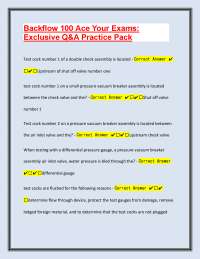 Backflow Prevention: Q&A Practice for Exams