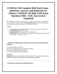 COMSAE 110 Practice Exam: Questions, Answers, and Rationales