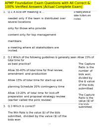 APMP Foundation Exam Questions and Answers