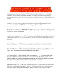 Conflict Management Exam Questions and Answers