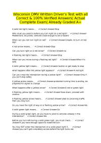 Wisconsin DMV Driver's Test Questions and Answers: Ace Your Exam