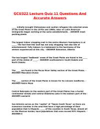 GCU322 Geography Lecture Quiz 11: Questions and Answers