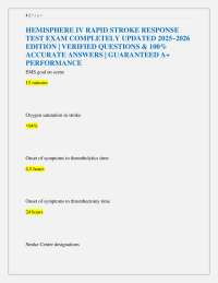 Rapid Stroke Response Exam: Updated 2025-2026