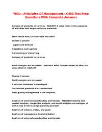 Management Principles: Exam Preparation Q&A