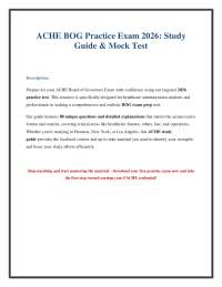 ACHE BOG Exam Practice: Comprehensive Study Guide & Mock Test 2026