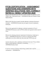 PTCB Certification Exam Q&A: State Requirements and Pharmacy Practice