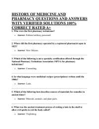 History of Medicine and Pharmacy: Comprehensive Q&A for Students