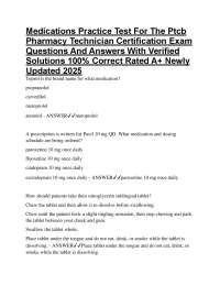 Pharmacy Technician Certification Exam Practice Test: Medications (PTCB)