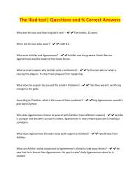 The Iliad: Comprehensive Q&A for Students