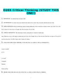 Critical Thinking: Key Concepts and Fallacies