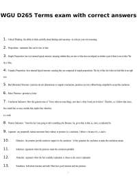 Critical Thinking Terms and Definitions